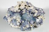 Spectacular, Blue Cubic Fluorite with Dolomite - Shangbao Mine #182437-4